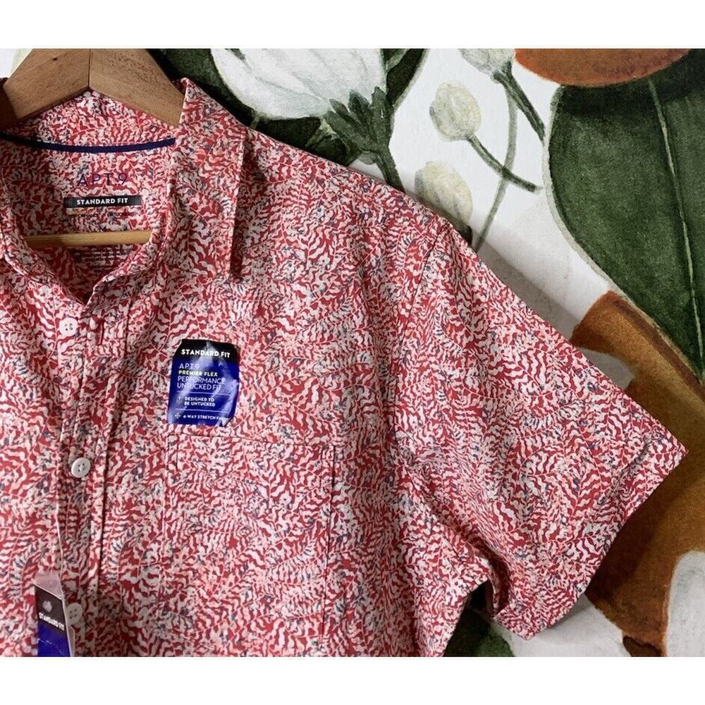 Apt. 9 Medium Standard Fit Performance Untucked F… - image 5